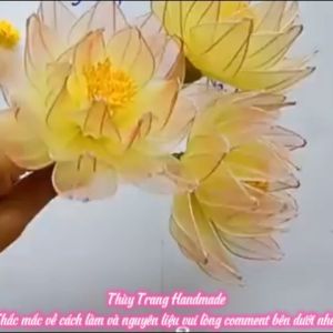 1 cuộn vải voan trơn (2 sợi) làm hoa voan hoa vải voan