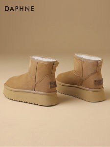 Daphne Womens Thick Bottom Fleece Lined Snow Boots Winter Warm Cotton Shoes Low Cut Booties Casual Short Shaft Boots
