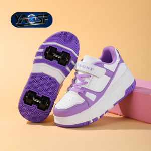 Childrens And Teenage Roller Skates - Fashionable Upgraded Edition with Enhanced Stability - Detachable Dual-Use Sports Shoe
