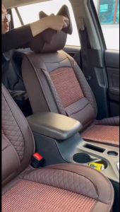 Ford Car Seat Covers SetFull Coverage Leather Ice silk Seat Protector With fixed lumbar support For Fiesta Ranger EcoSport Focus Everest (5-seater luxury Set)