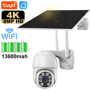 Camera WiFi Tuya HD 8MP 4K Chạy Bằng Năng Lượng Mặt Trời IP Camara Với PIR Phát Hiện Con Người Tầm Nhìn Ban Đêm Chống Nước An Ninh Camera Quan Sát Màn Hình