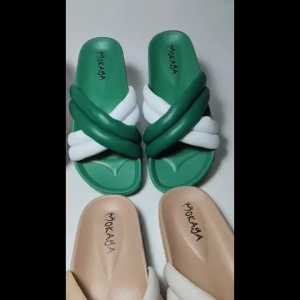 HaOGoS | Sandal Slop PCU motif Ban Silang Simple Elegant Import MOKAYA MKY 2206-29 36-41