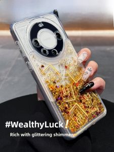 DAIMANG | Gold Leaf Flowing Sand Mahjong Full Lens Protection Case