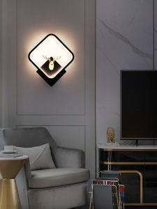 Nordic Creative Square round Bedroom Bedside Lamp Modern Simple Corridor Hallway Living Room LED Wall Lighting Fixtures