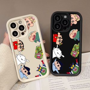 Compatible with iphone 14 Pro Max Phone Crayon Shin-chan 12 13 14 15 11 Pro Max Casing silicone xr xs Max 7 8 Plus