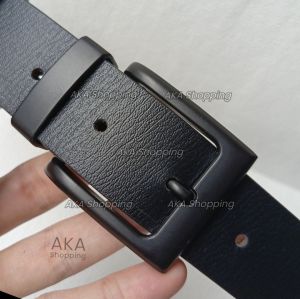 GESPER POLOS KULIT | Ikat Pinggang Full Hitam Polos Pria | Kepala Black Stainless | Kulit Lebar 33 mm