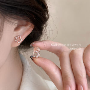 ต่างหูแบบไม่ต้องเจาะรู ประดับเพชรเซอร์โคเนียรูปดาว ขนาดเล็ก หรูหรา สำหรับผู้หญิง เครื่องประดับแฟชั่นสไตล์เกาหลี ใหม่ล่าสุด