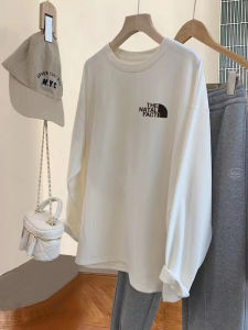 Womens Cotton Long Sleeve T-shirt Letter Print Casual Comfortable Base Shirt Inner Wear Top Trendy American Brand Loose Fit