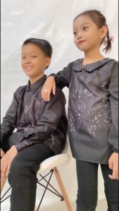 Kemeja Batik Anak Laki laki Couple Cowok Cewek Anak Model Terbaru Kekinian