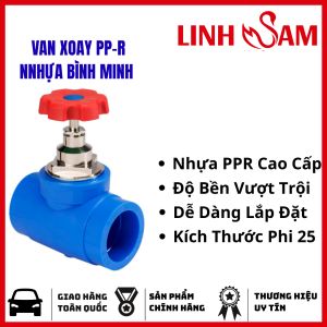 Van Xoay PP-R (Hay Còn Gọi Là Van Cửa /Van Chặn PP-R) Phi 25 Thuộc Thương Hiệu Uy Tín Nhựa Bình Minh Phụ Kiện Cao Cấp Chuyên Dùng Cho Hệ Thống Đường Ống Nước Nóng Lạnh Trong Dân Dụng Và Công Nghiệp.