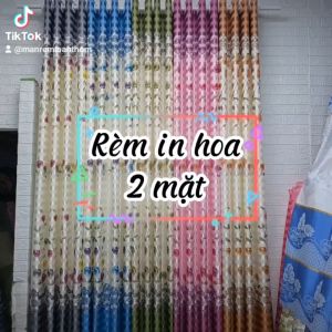 Rèm Cửa in hoa 2 mặt đẹp Cửa sổ Cửa chính nhiều size có 5 màu lựa chọn