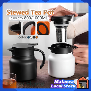 Stewed Teapot 316 Stainless Steel Thermal Insulation 800ml 1000ml Water Separating Home Office Coffee Pot 茶壶