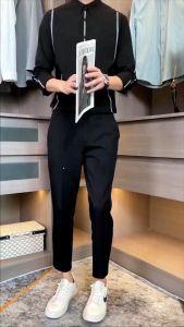 Celana Pria Formal Bahan Premium Black Slimfit & Celana Ankle Pants Casual