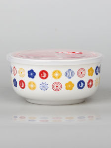 Large Korean Style Ceramic Sealed Preservation Bowl with Lid Soup Noodles Bowl Microwave Safe Kitchen Essential Adult Use