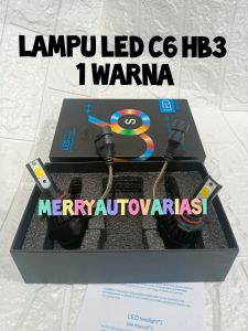 Lampu LED C6 Hb3 1 warna dus hitam