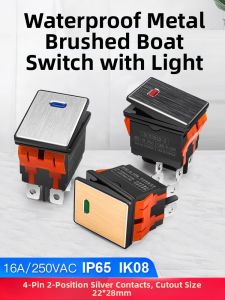 kuicc | LED Waterproof 2-Position Boat Switch 16A