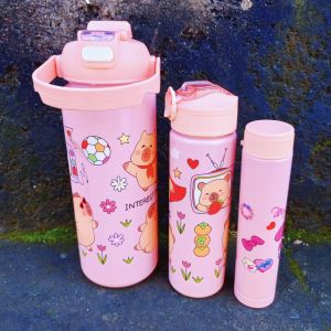 botol viral 3in1 motif capybara set 3 botol 2000ml+750ml+350ml