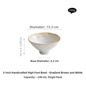 YOGEHOME | Kiln-Changed Handmade High-Foot Elegant Soup Bowl