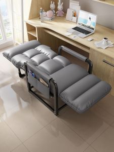 Foldable Recliner Chair Leisure Nap Chair Lazy Sofa Sleep in Office Computer Chair Dual Purpose Home Furniture Modern Simple Style