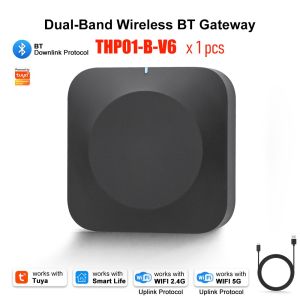 Tuya Zigbee Bluetooth Gateway 2.4G/5G WiFi Hub Local Automation 40m Range Works with Tuya Smart Life for Whole Home Control