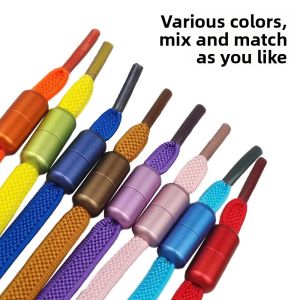 JIFANPAUL | Colorful Metal Capsule Elastic Shoelaces for Adults and Children