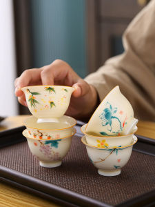 Cốc Trà Gốm Sơn Tay主人杯品杯功夫茶杯6人下小号60ml茶|茶碗茶具