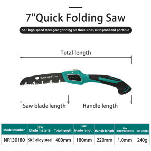 Folding Hand Saw Compact Design Hand Saw for Trees and Camping Pruning Saw with Hard Teeth Hacksaw Garden Trimming Tools