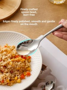 SHELI | Stainless Steel Spoon for Eating and Soup 304 Stainless Steel