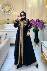 Arabian bordir komputer bertabur Mote Swarosky//Arabian mewah Best seller//Arabian Terkini //Busuii//Yunita Lestari fashion//Promo COD//