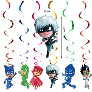 Hasbro | Super Hero Pjm Mask Theme Birthday Party Supplies Disposable Tableware Set Tablecloth Plate Cup Cake Topper Banner Backdrop