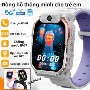 Đồng Hồ Thông Minh Trẻ Em 5G Định Vị GPS Gọi Video WIFI Camera Chống Nước Dành Cho Trẻ Từ 6-12 Tuổi Tích Hợp Theo Dõi Sức Khỏe