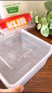 Kotak makan plastik 120-3000ml / kotak makan plastik square / Thinwall KOTAK KLIR 1 pack 25 pcs anti bocor rapat ANTI PECAH / KOKOH / BENING
