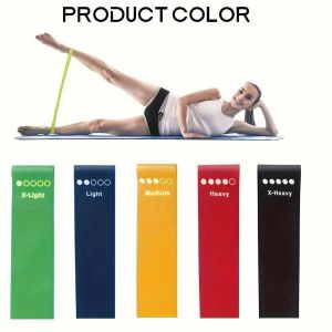 5Pcs Tpe Resistance Bands Fitness Set Rubber Loop Strength Training Workout Expander Yoga Gym Equipment Elastic Portable Pilates