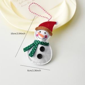 Christmas Ornament Xmas Bow Santa Snowman Hanging Decoration for Christmas Tree Decoration Home Decoration Festive Party.