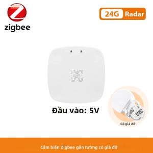 Cảm Biến Chuyển Động Thông Minh Zigbee Phát Hiện Sự Hiện Diện Của Người Tích Hợp Đo Độ Sáng Radar Sóng Milimet Cảm Biến Chuyển Động PIR Tương Thích Với Nhà Thông Minh Tuya.