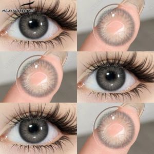 Kính Áp Tròng Màu Đen LUCERNE EYESHARE 1 Cặp Chất Liệu HEMA Mềm Dùng Được 1 Năm Màu Nâu Xanh Trang Điểm Mắt Kính Áp Tròng Màu.
