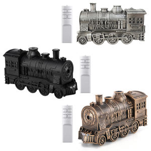 MOJOYCE 300ML Vintage Steam Train Air Diffuser Humidifier with 2-Color LED Light Cool Mist Humidifier with Remote Control for Home Decor & Gifts