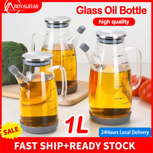 Royalstar 1L Oil Bottle Glass Oil Filter Pot with Scale Transparent Leak-Proof Oil Container Soy Vinegar Tank Oil Dispenser Kitchen Tools