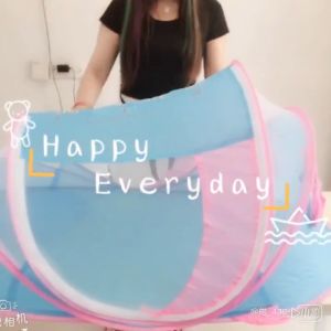 2-3 Days Delivery Baby Mosquito Net Folding Cute Cartoon Fine Mesh Dustproof Foldable Mosquito Net Bed Net