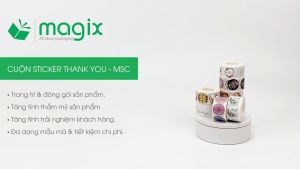 MSCK03 - D2.5 cm - 1 Cuộn 500 sticker thank you tròn nhãn dán thank you tem dán cảm ơn