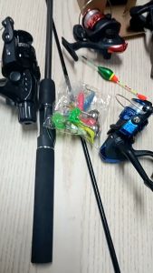 Joran Pancing Set Tongkat Dan Gulungan Pancing 1.8M 2.1M Carbon Sutet Tongkat Pancing Full Set Pancing Set Lengkap Tongkat Pancing Untuk Air Asin Dan Air Tawar