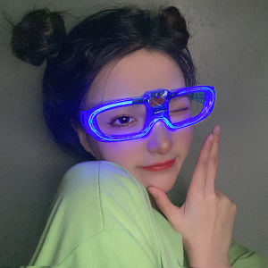 Led Glow Cold Light Eyes Glasses Light Up Flash Rave Luminous Glasses Holiday Party KTV Bar