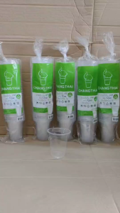 แก้วพลาสติก แก้ว 12 ออนซ์ ปาก 95 mm. เรียบใส ยี่ห้อช้างไทย (ยกลัง) 1000 ใบ