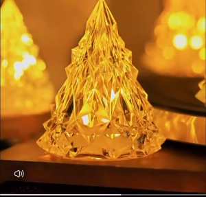 【Festive Atmosphere】LED Crystal Ice Mountain Nightlight Iceberg Shape Bedside Lamp Christmas Party Home Decorative Ornaments