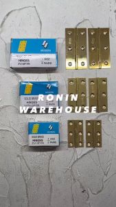 6 Set Engsel Plat Tipis Kuningan 2 2 1/2 3 Inch Pintu Jendela Lemari Grosir