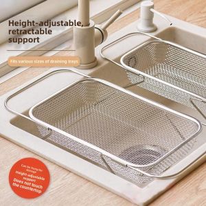 LUTUMEI | Extendable Stainless Steel Dish/Drain Rack