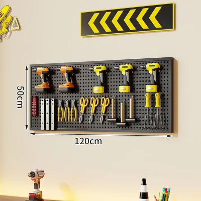Pegboard tool hanging board wall storage panel（120x50cm）Suitable for tool storage and DIY design Kitchen living room game room
