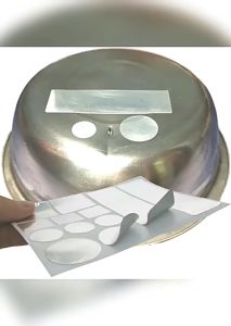 10pcs Lem Tambal Panci Bocor Penambal Panci Tahan Panas Stiker Lubang Panci Tambal Panci Almunium Foil Tahan Panas