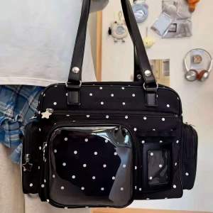 Design Original Small Square Bag with Cute Cat Pendant • Tote Ita Bag • Crossbody & Shoulder Doll Bag • Kawaii E-Girl Style • Kp