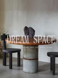 Retro Solid Wood Dining Chair Designer Odd-Shaped Back Chair Original Wood Book Chair Mid-Century INS Homestay Chair Wabi-Sabi Hotel